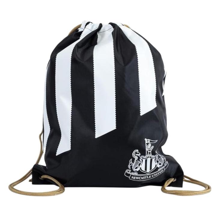 newcastle united fc stripe gym drawstring bag